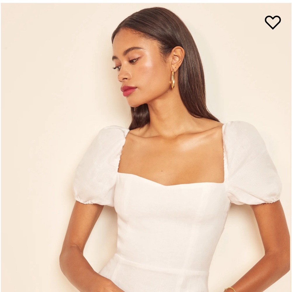 Linen white dress